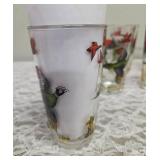 Eight Hazel-Atlas Glass Company Vintage Pheasant Glasses.