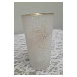 Eight West Virginia Glass Company Vintage pheasant  Game Bird frosted glasses and clear glass pitcher  from the 1950