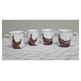 Four "Wild Wings" Ring-Necked Pheasant coffee mugs.