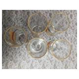 Five West Virginia Glass Specialty Company Vintage Pheasant Glasses (1970
