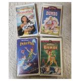 Nineteen - vintage Walt Disney "Masterpiece" VHS tapes.  The VHS tapes have not been tested.