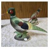 Three - Vintage Ceramic Ring Necked pheasant figurines most likely from the HOMCO company.