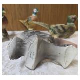 Four - Vintage Ceramic Pheasant Shaped Planters/figurines. Possibly produced in Japan or by companies like McCoy Potteryor Relpo during the mid-century era.
