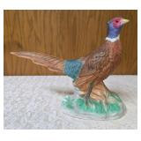 Three - Vintage ceramic Ring Necked pheasant figurines most likely from the Enesco or Napco in Japan during the mid 20th century.
