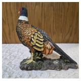 Three - Vintage ceramic Ring Necked pheasant figurines most likely from the Enesco or Napco in Japan during the mid 20th century.