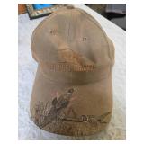 Wild-life themed baseball cap, Avon Pheasant Decanter, 3-D Wall Art Shadowbox featuring a pheasant in natural setting, Welcome Friends Wooden Plaque, Handcrafted Napkin or mail holder.