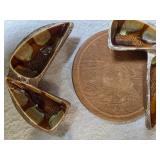13 inch 4 - pc Lazy Susan snack service set from the Nelson McCoy Pottery Company.