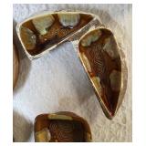 13 inch 4 - pc Lazy Susan snack service set from the Nelson McCoy Pottery Company.