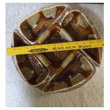 13 inch 4 - pc Lazy Susan snack service set from the Nelson McCoy Pottery Company.