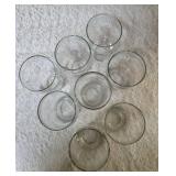 Eight Vintage Coco-Cola glasses.