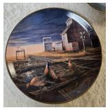 Three Terry Redland Collector Plates in boxes.   "Prairie Skyline",  "Evening with Friends", and "Rusty Refuge III".