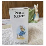 Beatrix Potter Items:  Beatrix Potter writeup from newspaper, Bar of Soap, Notecards, Candy or flower pot Peter Rabbit Bowl.