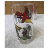7 - Misc. Glass Sizes and Designs.  Glassware is likely produced by the Hazel-Atlas Glass Company and features the "Pheasants" pattern, produced roughly 1950