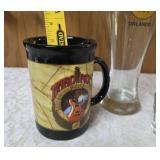 Glasses and mugs from Hard Rock Café and Misc. Shot glasses.