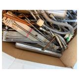 STOOL AND WATER SUPPLY TUBES, PLASTIC, METAL AND COPPER.