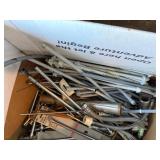 STOOL AND WATER SUPPLY TUBES, PLASTIC, METAL AND COPPER.