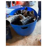 BARREL OF ABS FITTINGS VARIOUS SIZES.