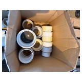 TWO BOXES PVC CAPS ADN PVC REDUCERS