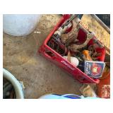 PVC PIPE, COKE CRATE, WEED LINE