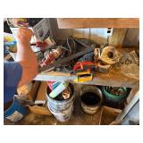 CORDED DRILL, HAND SAW, T-POST WIRE HANGER, SQUAKER AND MOR MISC