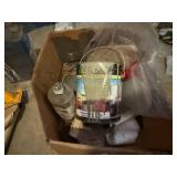 SANDING CLOTHS, SANDPAPER HOLDER, FUNNEL, FIBERGLASS RESIGN.