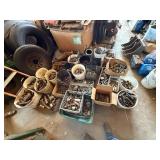 LARGE LOT OF IRON PIPE FITTINGS, GALVINSED PIPE FITTINGS.