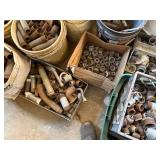 LARGE LOT OF IRON PIPE FITTINGS, GALVINSED PIPE FITTINGS.