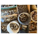 LARGE LOT OF IRON PIPE FITTINGS, GALVINSED PIPE FITTINGS.