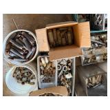 LARGE LOT OF IRON PIPE FITTINGS, GALVINSED PIPE FITTINGS.