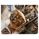 LARGE LOT OF IRON PIPE FITTINGS, GALVINSED PIPE FITTINGS.