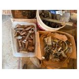 LARGE LOT OF IRON PIPE FITTINGS, GALVINSED PIPE FITTINGS.