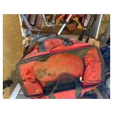 MILWAUKEE CORDLESS SAW, FLASHLIGHT, FALRING TOOLS, GREASE GUN, MEASURING WHEEL