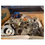 CHROME DRAIN FLANGES, SHOWER HANDLES.