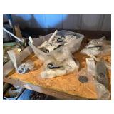 CHROME DRAIN FLANGES, SHOWER HANDLES.