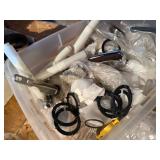 CHROME DRAIN FLANGES, SHOWER HANDLES.