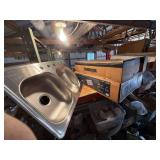 3 DOUBLE SINKS, STAINLESS.