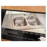 DOUBLE STAINLESS STEEL SINK W/ FAUCET