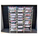 WOW MSRP $5,000 Technibilt SmartCell HD Storage Cart - 26 White Polycoated Baskets w/Removable Inserts, Smooth Height Adjustable Metal Glide Track System, 6ft Mobile Unit, High Density Storage Organiz