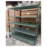 MSRP $2,500 – Metro Super Erecta Pro Cart, 5 Shelves w/ Removable Polymer Mats, Microban Antimicrobial, 800 lb Capacity Per Shelf, 87in H Mobile Unit w/ Locking Casters, Heavy Duty Storage for Wareh