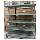 MSRP $2,500 – Metro Super Erecta Pro Cart, 5 Shelves w/ Removable Polymer Mats, Microban Antimicrobial, 800 lb Capacity Per Shelf, 87in H Mobile Unit w/ Locking Casters, Heavy Duty Storage for Wareh