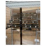 MSRP $1,800 – Metro Shelving Cart w/ Horizontal Hanging Bars for Cords Hoses Tools & Packaged Parts Display, 5 Shelf Storage System, Locking Casters w/ Bumpers, 6ft x 5ft Heavy Duty Mobile Organ