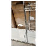 MSRP $1,800 – Metro Shelving Cart w/ Horizontal Hanging Bars for Cords Hoses Tools & Packaged Parts Display, 5 Shelf Storage System, Locking Casters w/ Bumpers, 6ft x 5ft Heavy Duty Mobile Organ