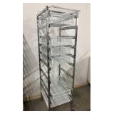 MSRP $1,800 Technibilt SmartCell HD Storage Cart - 5 White Polycoated Baskets w/Removable Inserts, Smooth Height Adjustable Metal Glide Track System, 6ft Mobile Unit, High Density Storage Organizer fo