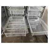 MSRP $3,000 Technibilt SmartCell HD Storage Cart - 16 White Polycoated Baskets w/Removable Inserts, Smooth Height Adjustable Metal Glide Track System, 6ft Mobile Unit, High Density Storage Organizer f