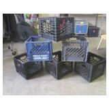 (EW4) 6 Plastic Milk Crates...