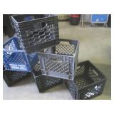 (EW4) 6 Plastic Milk Crates...