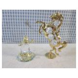 (CNTR) 2 Austrian Crystal 24K Gold ...