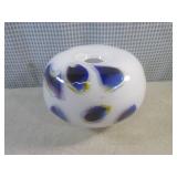 (FS) Hand Blown Glass Vase 9' Wide ...