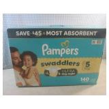 (G-1) Box of 140 Pampers Swaddlers ...