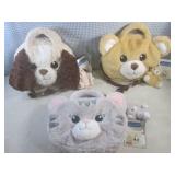 (CS) 3 - 4-In-1 Plush Pet Bags New ...